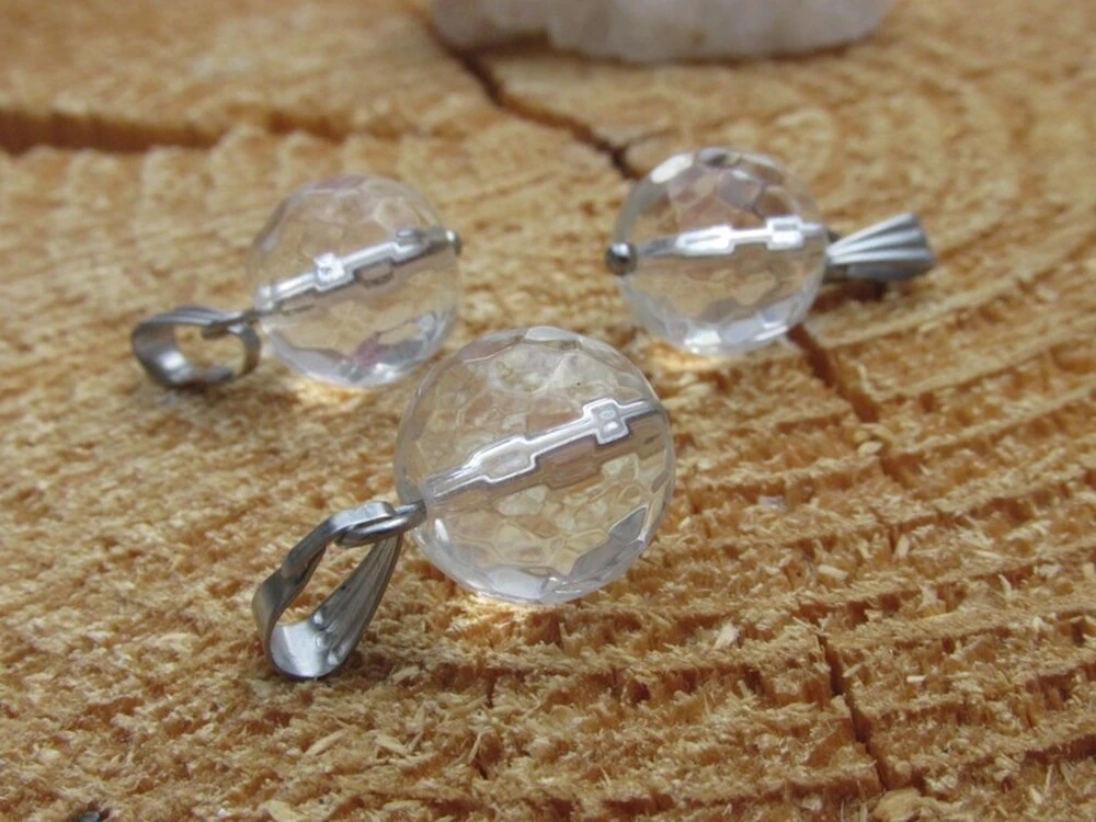 Křišťálový přívěsek - kulička broušená, 12mm
