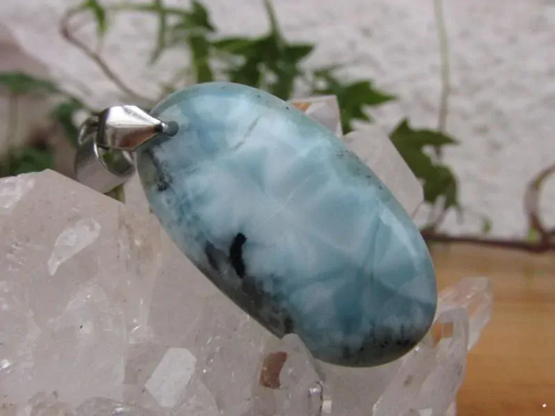 Přívěsek larimar  "Z radosti delfínů"#17