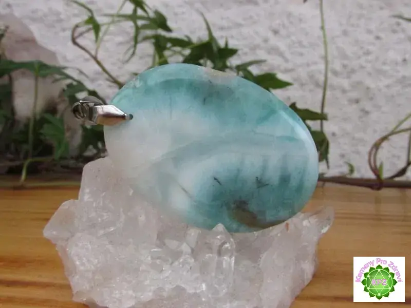 Přívěsek larimar  "Z radosti delfínů"#18