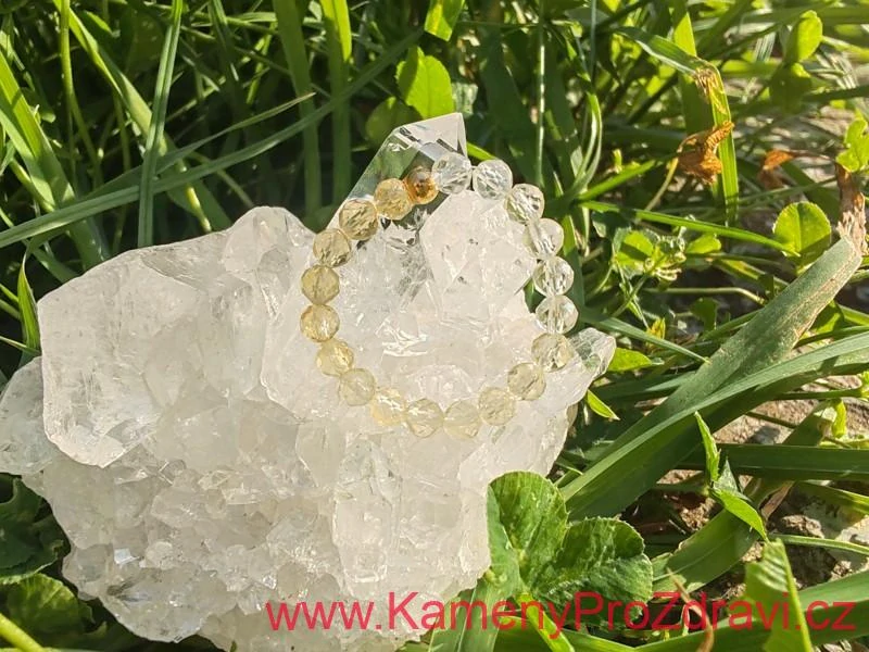 "Osobní slunce" Citrínový prsten, broušené kuličky 3,2mm