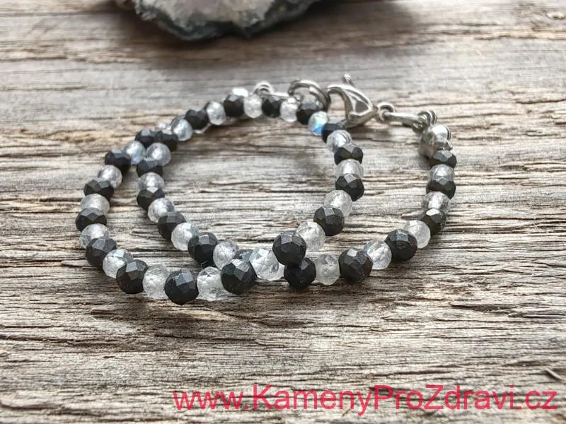 Náramek - Labradorit & Šungit  "Duši ochráním"