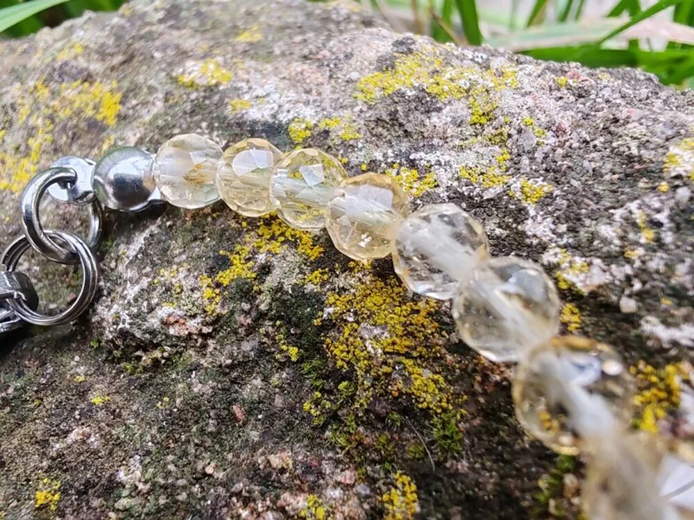 "Zlatý klíč hojnosti" náramek citrín, broušené kuličky 4,4mm