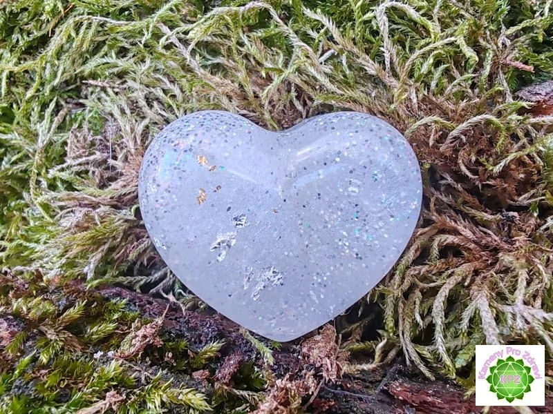 Dárek k nákupu nad 500,- "Něžný květ Lásky" - něžně sněžné orgonitové srdíčko