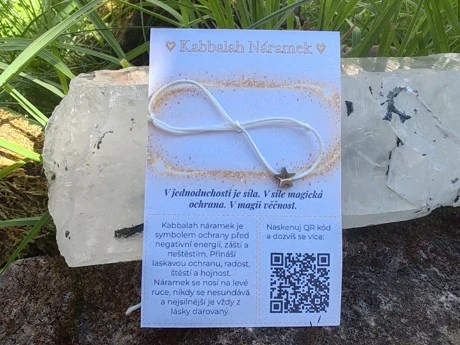 Ochranný bílý Kabbalah náramek Hvězdička