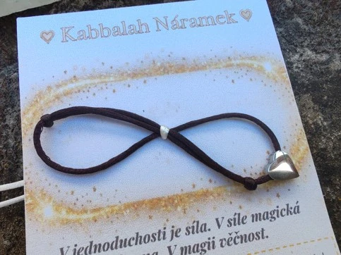 Kabbalah náramek se symbolem srdíčka