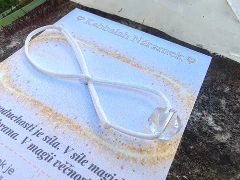Ochranný bílý Kabbalah náramek Křišťál