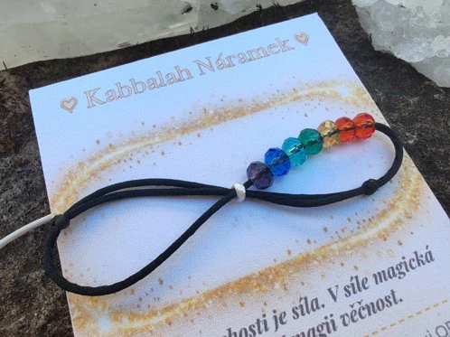 Ochranný čakrový Kabbalah náramek – Duhový
