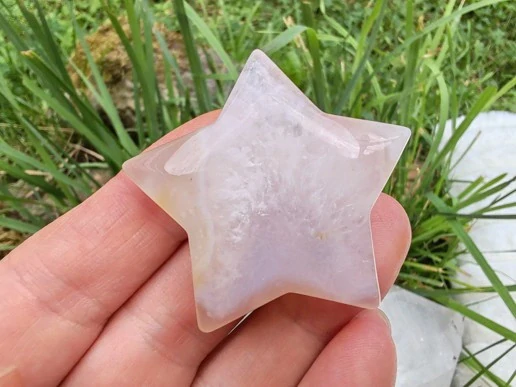 Květinový achát hvězda - Broušený talisman růstu a nových začátků *5