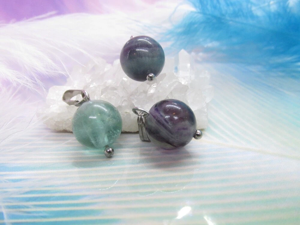 Přívěsek Fluorit duhový, 8mm