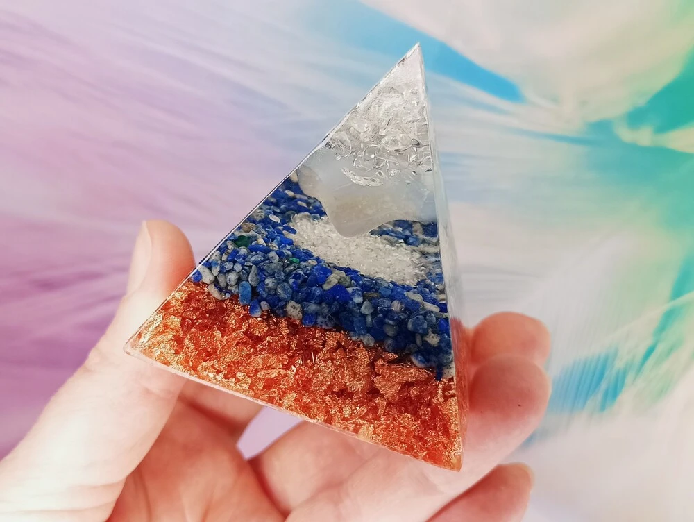 "Klidná mysl - Klidná duše" orgonit pyramida, dosah cca 6-8 metrů