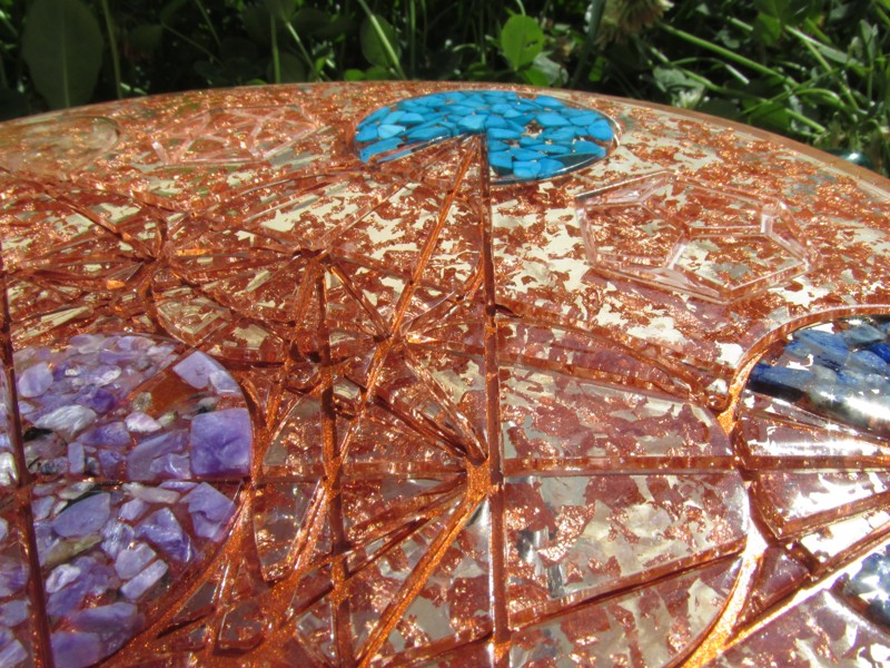 Metatronova krychle & Čakry - ochrana a harmonizace s velkým dosahem, orgonitový obraz