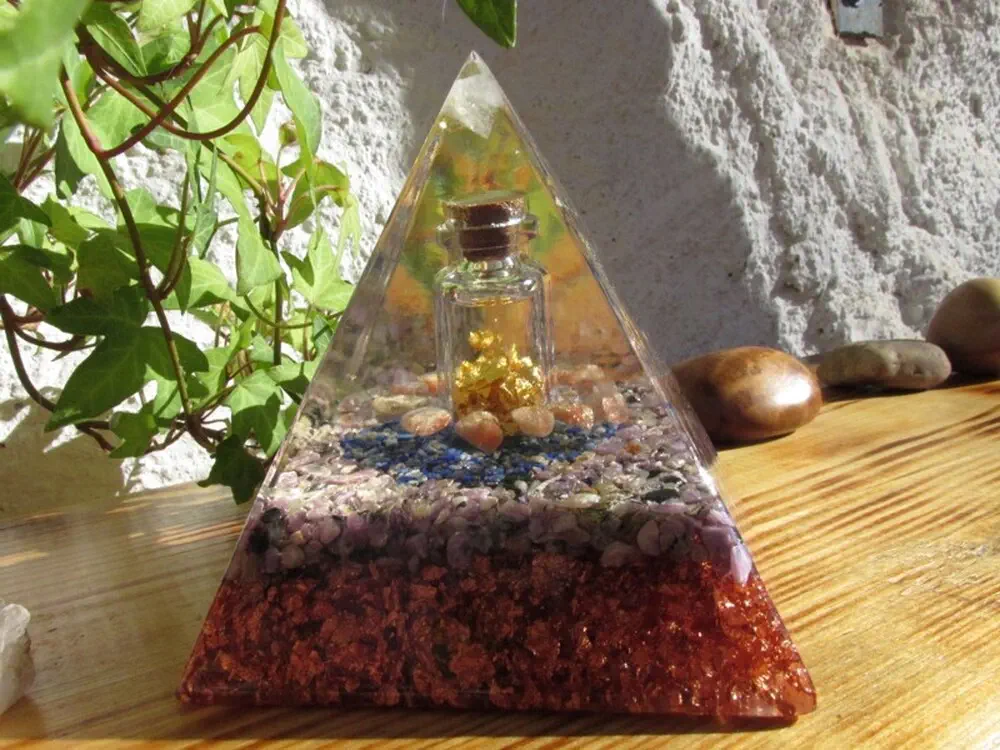 Orgonit "Už nemám strach – Jsem v bezpečí" (10x10cm) dosah cca 10 metrů
