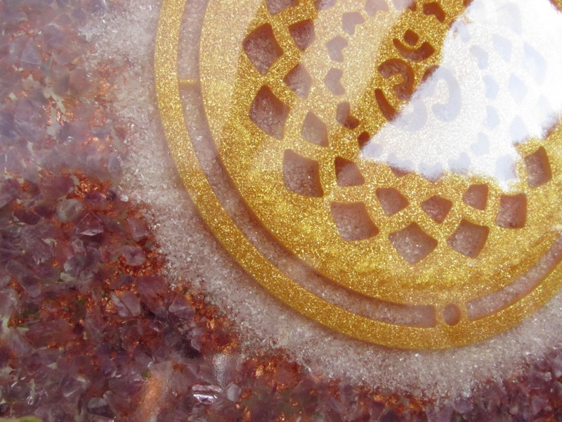 Orgonitový obraz "Aktivace 7. čakry - korunní"