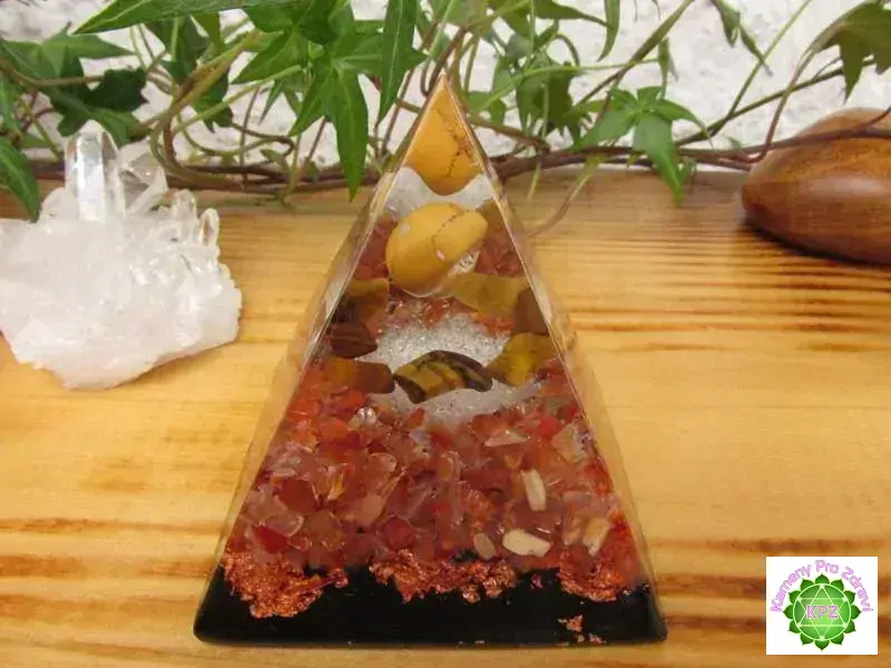 Orgonitová pyramida - Aktivace 2. čakry "Jasnocitnost & Potěšení & Kreativita"