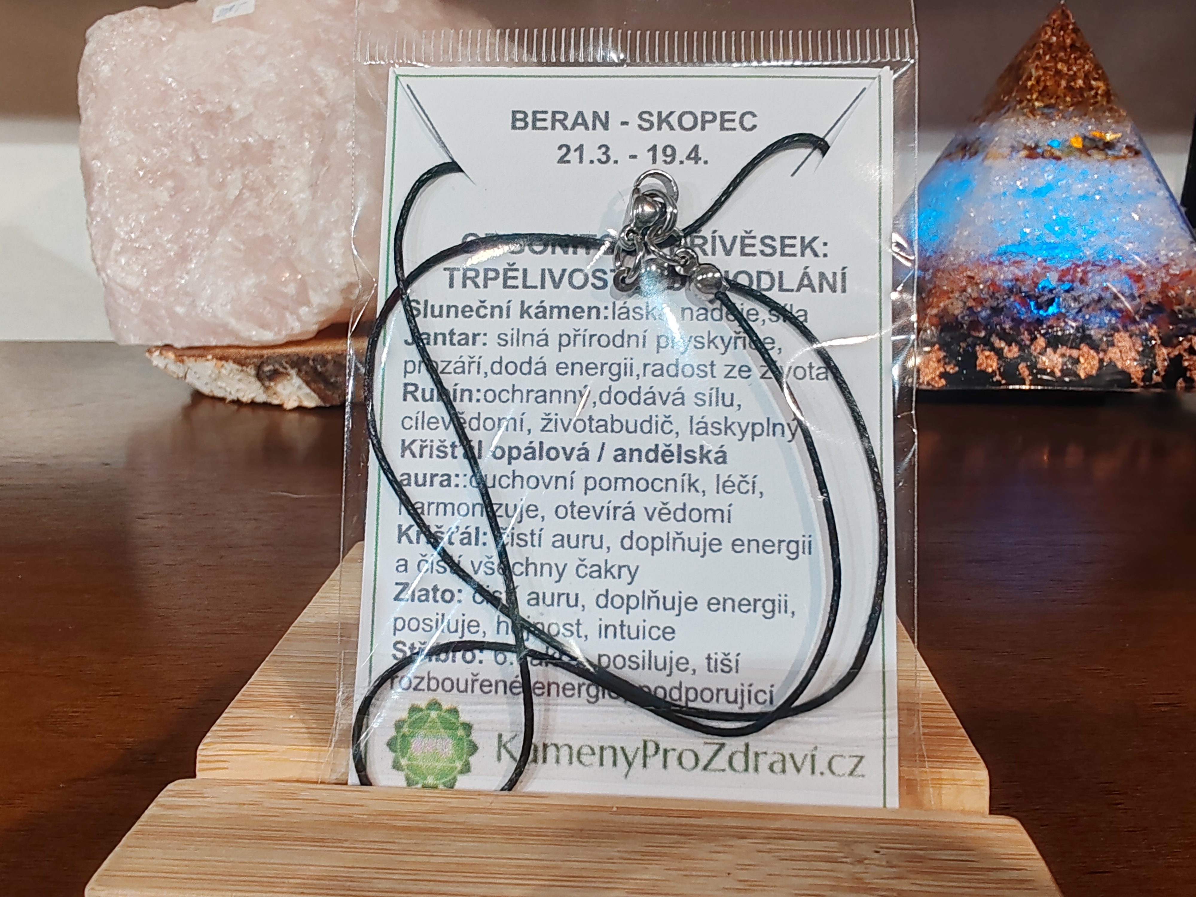 Orgonitový přívěsek pro Berana - "Trpělivost & Odhodlání"