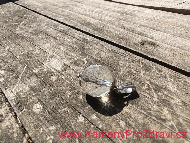 Křišťálový přívěsek  - kulička broušená, 14mm