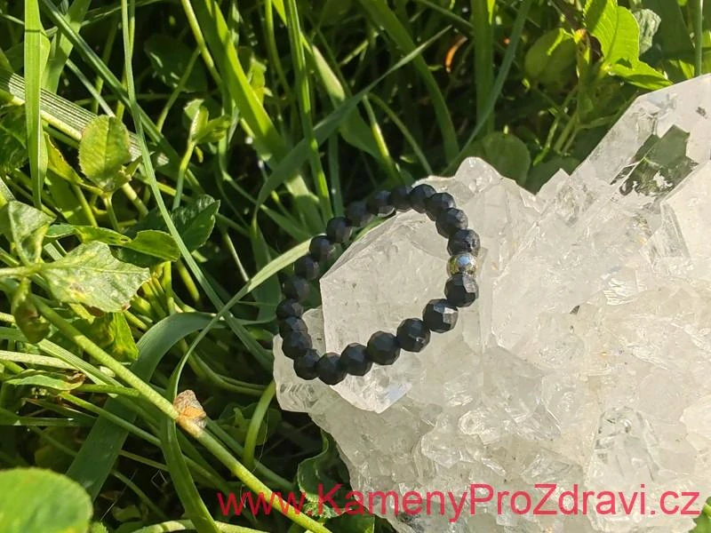 Šungitový prsten, broušené kuličky 3mm, "Ochránce na každý den"