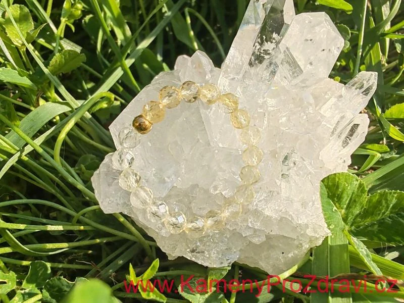 "Osobní slunce" Citrínový prsten, broušené kuličky 3,2mm