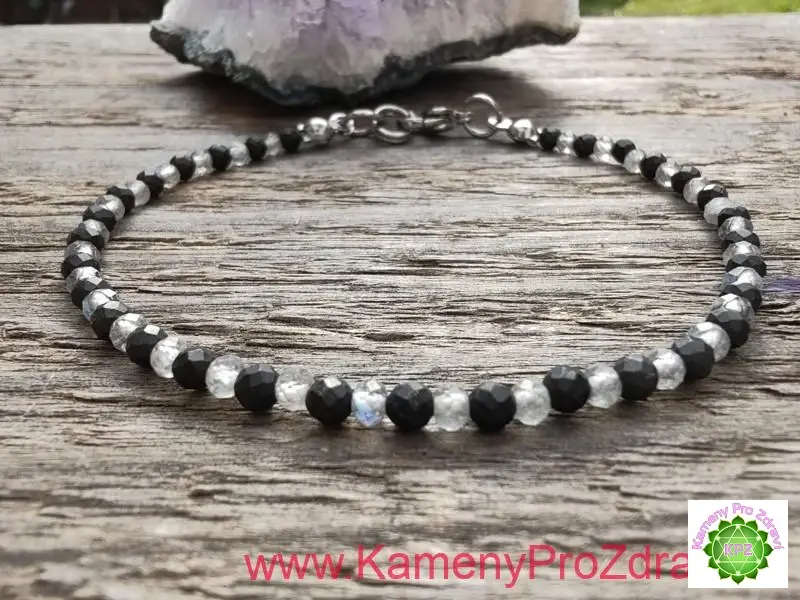 Náramek - Labradorit & Šungit  "Duši ochráním"