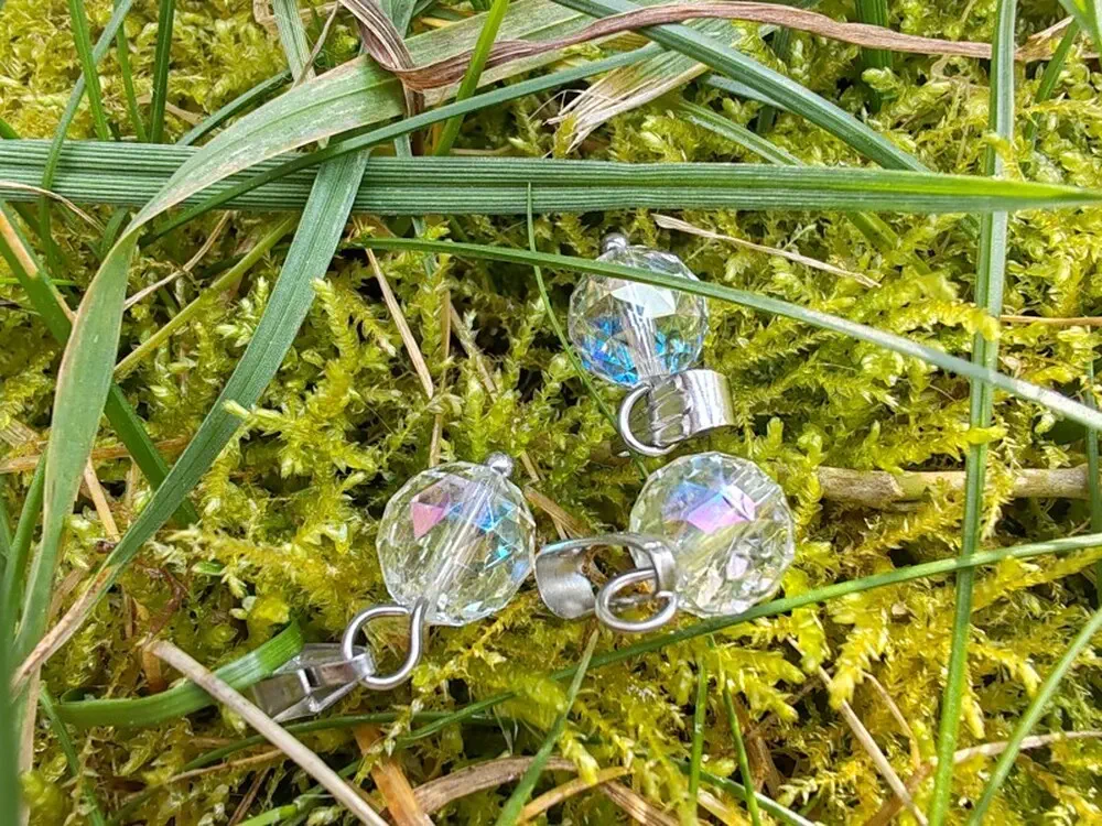 Andělská aura křišťál přívěsek - kulička broušená, 8mm