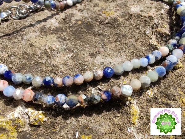 Dárek k nákupu nad 1.800,- "Maják intuice" - náhrdelník sodalit broušené kuličky, 3,2mm