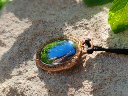"Kosmický Pramen Křemíku" Amulet Terahertz v surové mědi