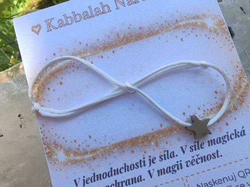 Ochranný bílý Kabbalah náramek Hvězdička