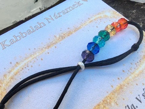 Ochranný čakrový Kabbalah náramek – Duhový
