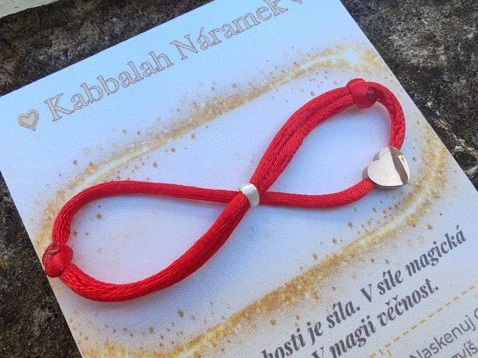 Ochranný Kabbalah náramek Srdce, rose gold ocel