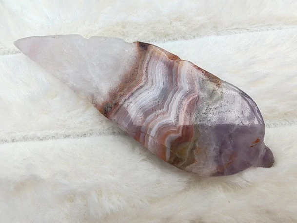 Pírko z ametystového achátu – Andělský talisman harmonie, vhledu a bezpečí *5