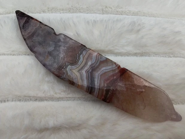 Pírko z ametystového achátu – Andělský talisman harmonie, vhledu a bezpečí *8
