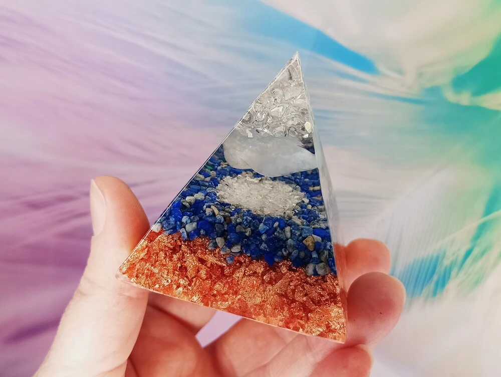 "Klidná mysl - Klidná duše" orgonit pyramida, dosah cca 6-8 metrů