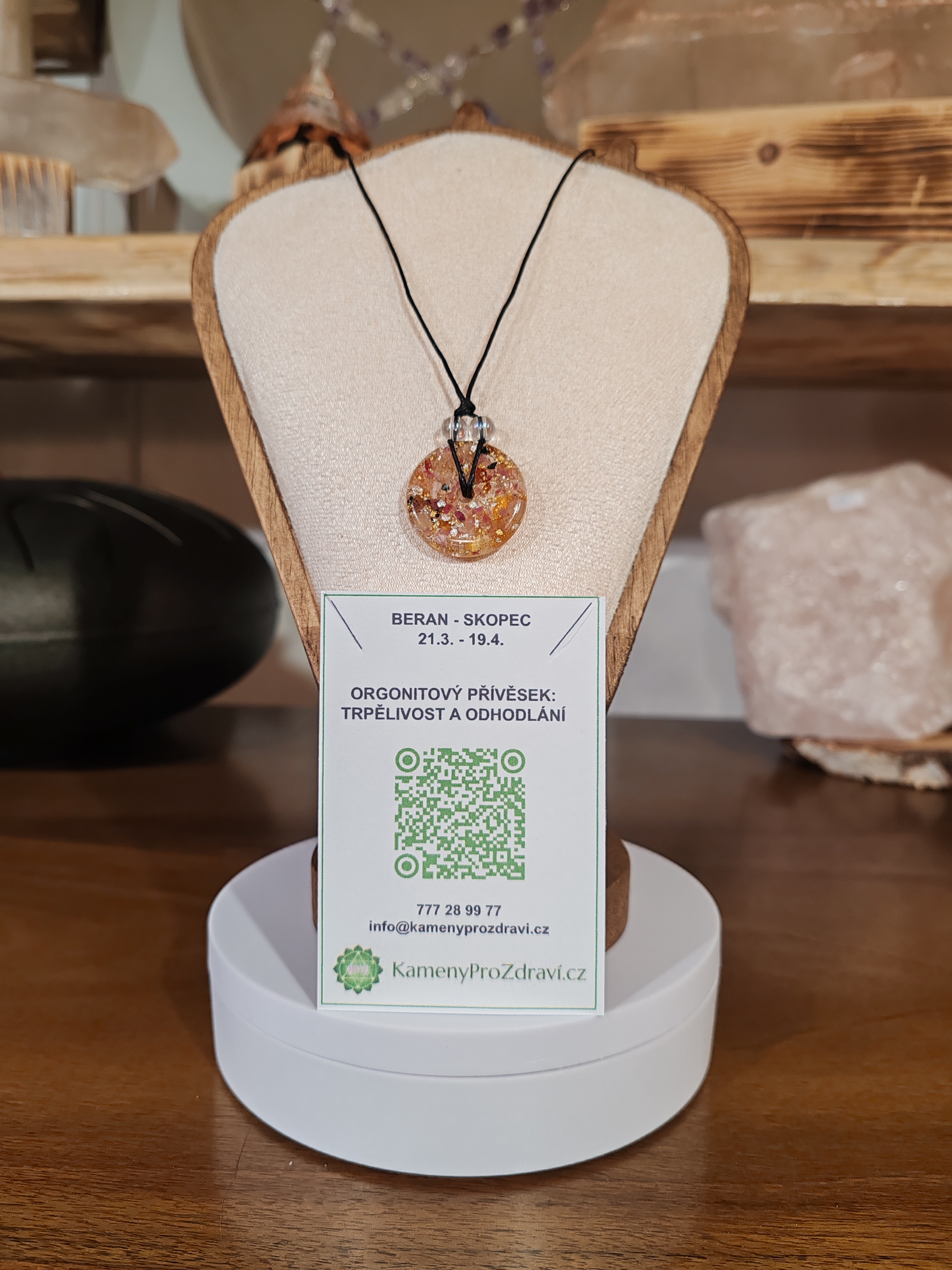 Orgonitový přívěsek pro Berana - "Trpělivost & Odhodlání"