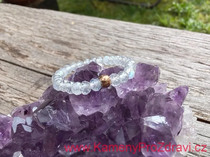 Prsten - Labradorit - rondelky broušené 2x3mm - "Do hloubi duše"