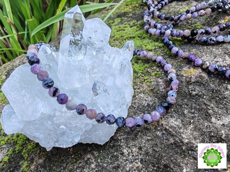 Dárek k nákupu nad 2.500,- "Andělská síla duše" náramek čaroit, broušené kuličky 3,4mm