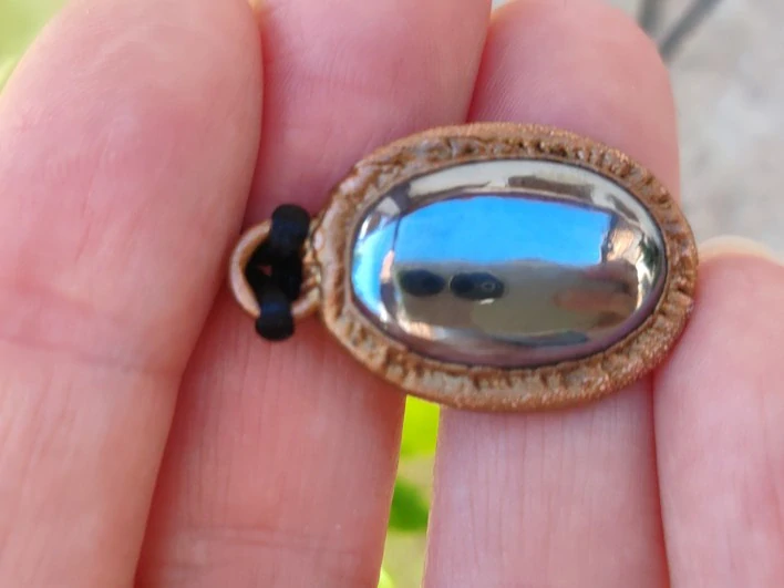 "Kosmický Pramen Křemíku" Amulet Terahertz v surové mědi