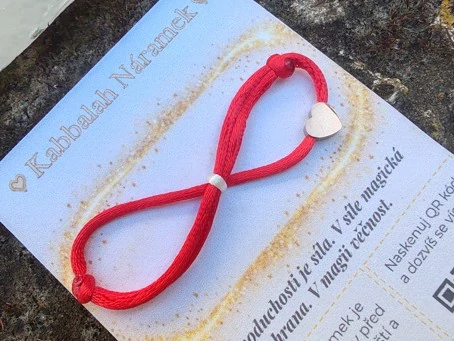 Ochranný Kabbalah náramek Srdce, rose gold ocel