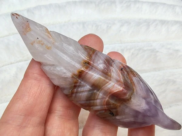Pírko z ametystového achátu – Andělský talisman harmonie, vhledu a bezpečí *5