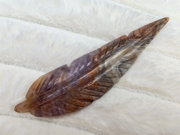 Pírko z ametystového achátu – Andělský talisman harmonie, vhledu a bezpečí *7