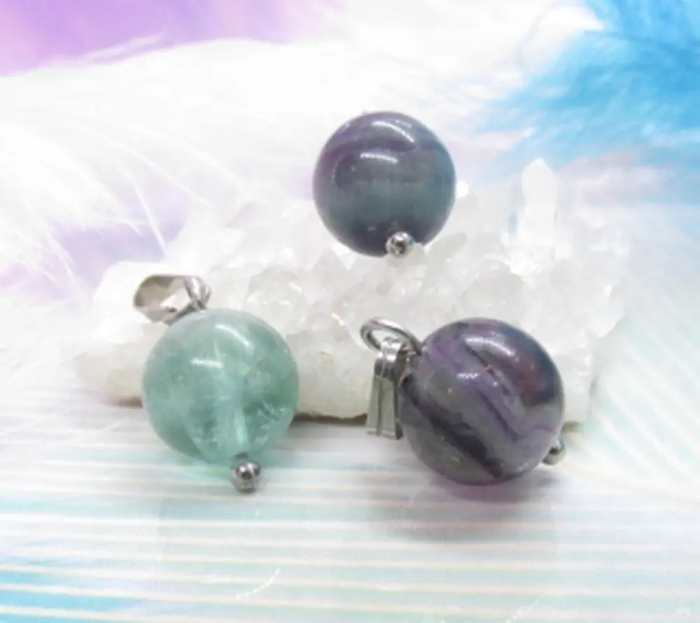 Přívěsek Fluorit duhový, 8mm