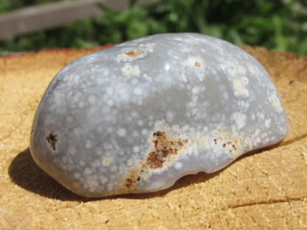 Achát peříčkový, tromlovaný, 28gr, Spojení s Matkou Zemí
