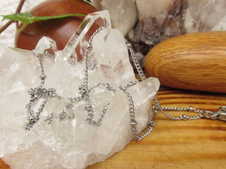 Řetízek nerez ocel  - zdobený kuličkami, 45+5cm