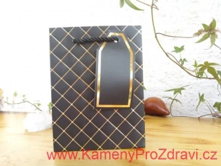 Dárková taška černá, 12 x 15 x 6,5cm