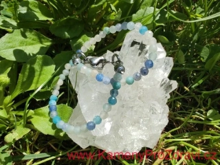 Trolleit - náramek broušené kuličky "Moře klidu"