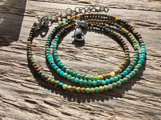 Náhrdelník Tyrkys pravý přírodní - "Šťastný den"