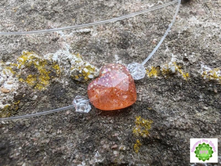 Velejemný náhrdelník "Sluncem políbená", sluneční kámen, herkimer diamant 