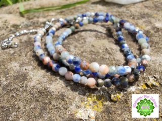 Dárek k nákupu nad 1.800,- "Maják intuice" - náhrdelník sodalit broušené kuličky, 3,2mm