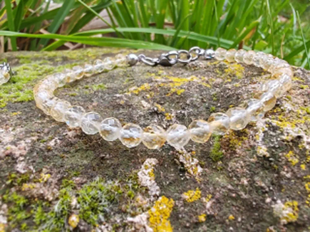 "Zlatý klíč hojnosti" náramek citrín, broušené kuličky 4,4mm