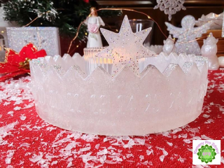 "Kruh Nekonečného Světla" - něžně sněžný orgonitový nekonečný kalendář