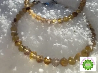 Dárek k nákupu nad 1.200,- Náramek - Fluorit žlutý - kuličky broušené 4mm - "Radost a tvořivost"